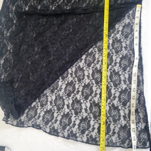 Black Lace Whimsigoth Garden Goth Vamp Dark Romantic Grunge Maxi Skirt XL NWOT - Picture 5 of 5